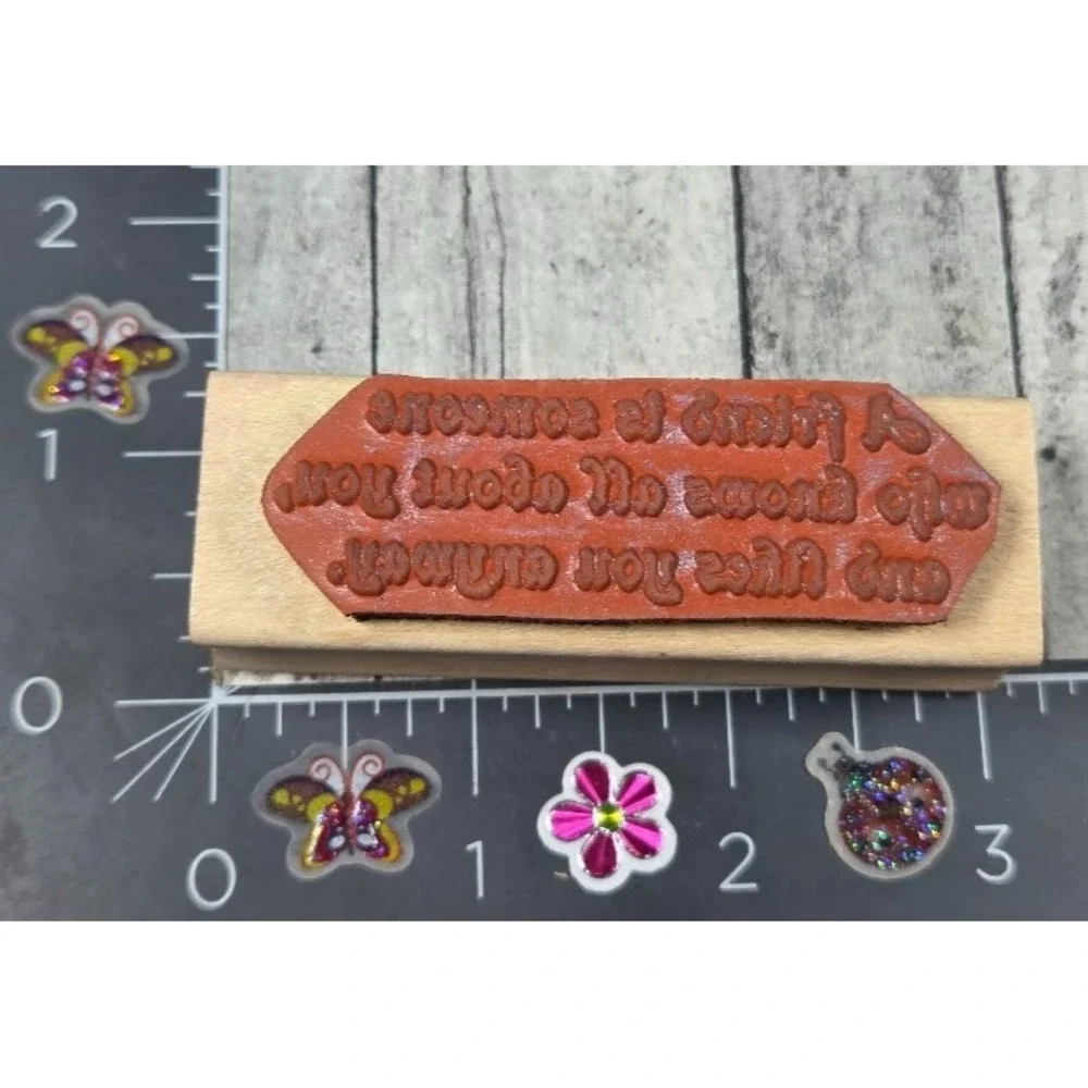 Impressions Friend Someone Knows About You Likes Anyway Rubber Stamp Wood #K21